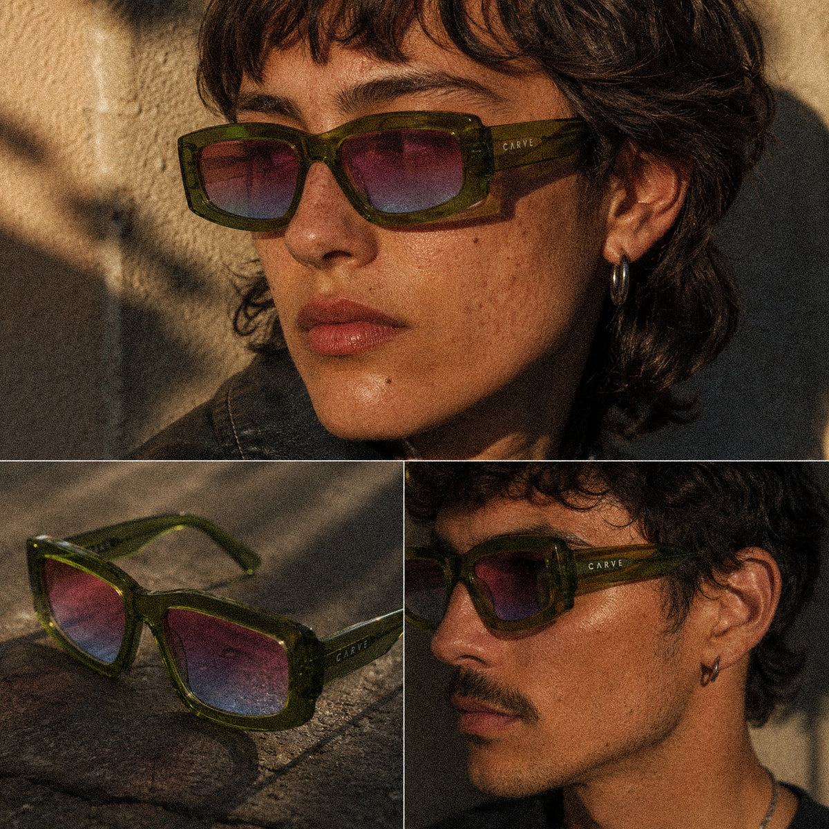 Tempted - Translucent Moss Frame Pink Gradient Lens 35314