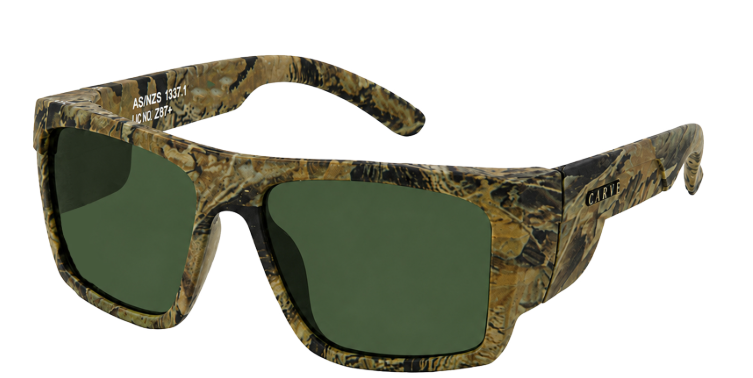 Volley Safety – Camo Frame with G15 Green Polarised Lens 10008