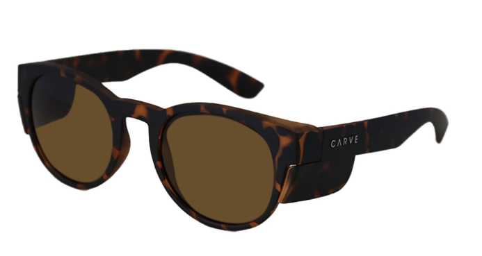 Chippy Safety – Matte Tort Frame with Brown Polarised Lens 10038