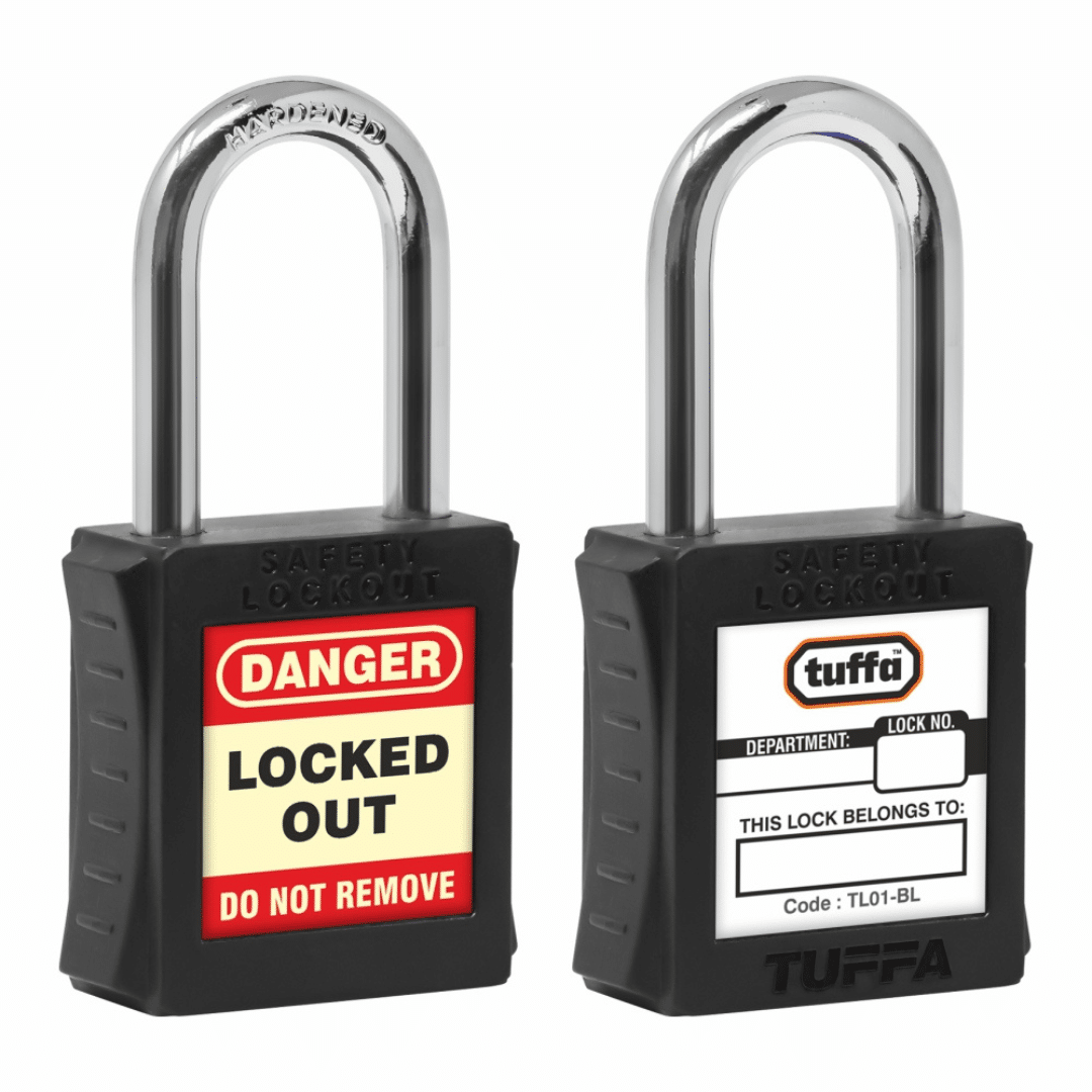 TUFFA Safety Locks Steel Shackle (Black) TL01-BL-KD