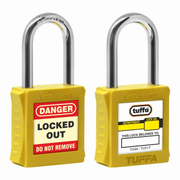 TUFFA Safety Locks Steel Shackle (Yellow) Set of 20 TL01-Y-KA