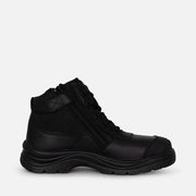 Tradie Zip/Lace Steel Cap Safety Work Boots 5" - Black K27150