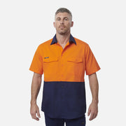 Workcool 2 Hi Vis Two Tone Short Sleeve Drill Work Shirt K54875