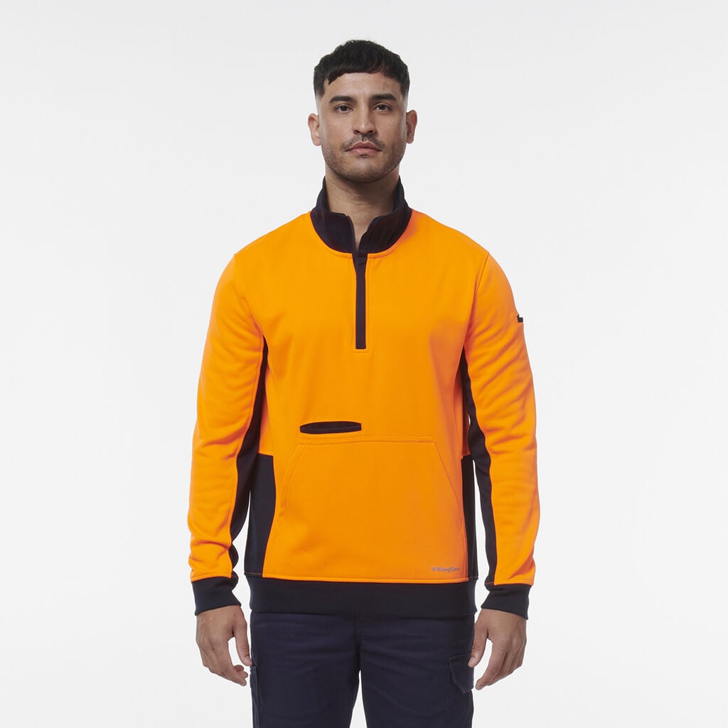 King Gee Hi Vis 1/4 Zip Fleece K55047