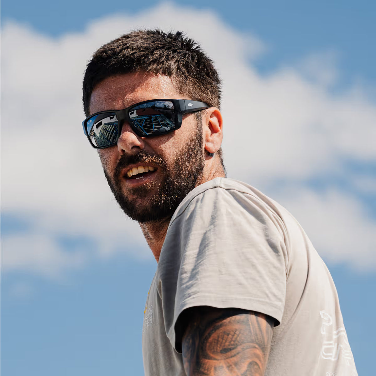 Keels Matte Black Frame Grey Polarised Lens SKE031-030405