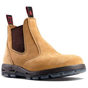Elastic Sided Safety Toe Banana Suede