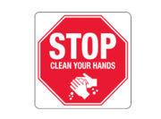 Stop Clean Your Hands Sign