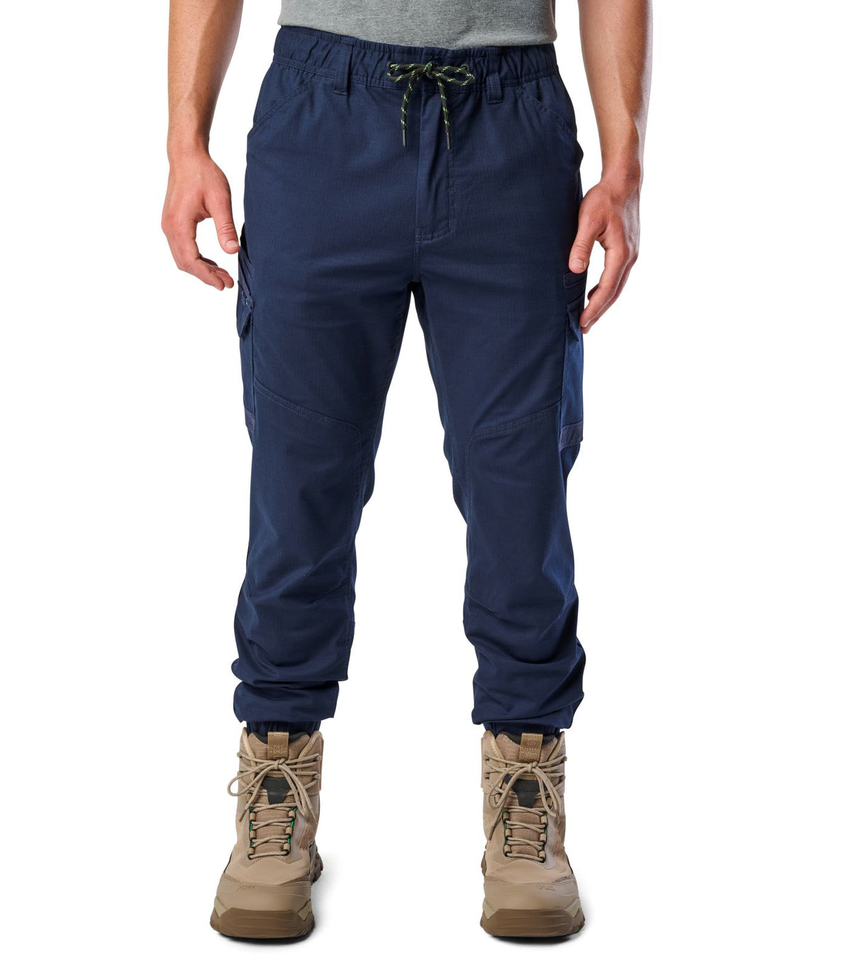 Cuffed Elastic Waist Stretch Ripstop Work Pant WP-12C