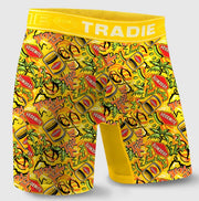 Tradie Mens Bamboo No Chafe Long Leg Trunks Vege Palms MJ4584SK