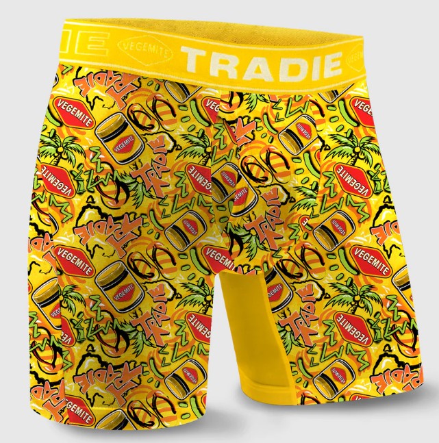 Tradie Mens Bamboo No Chafe Long Leg Trunks Vege Palms MJ4584SK