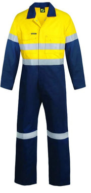 Hi Vis Two Tone Cotton Drill Coveralls with CSR Reflective Tape
