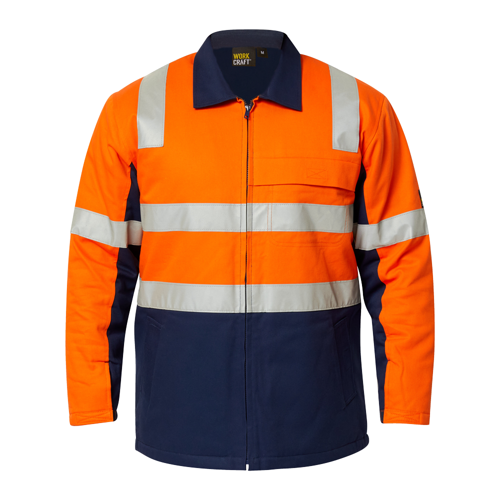 Hi Vis Cotton Jacket With Tape