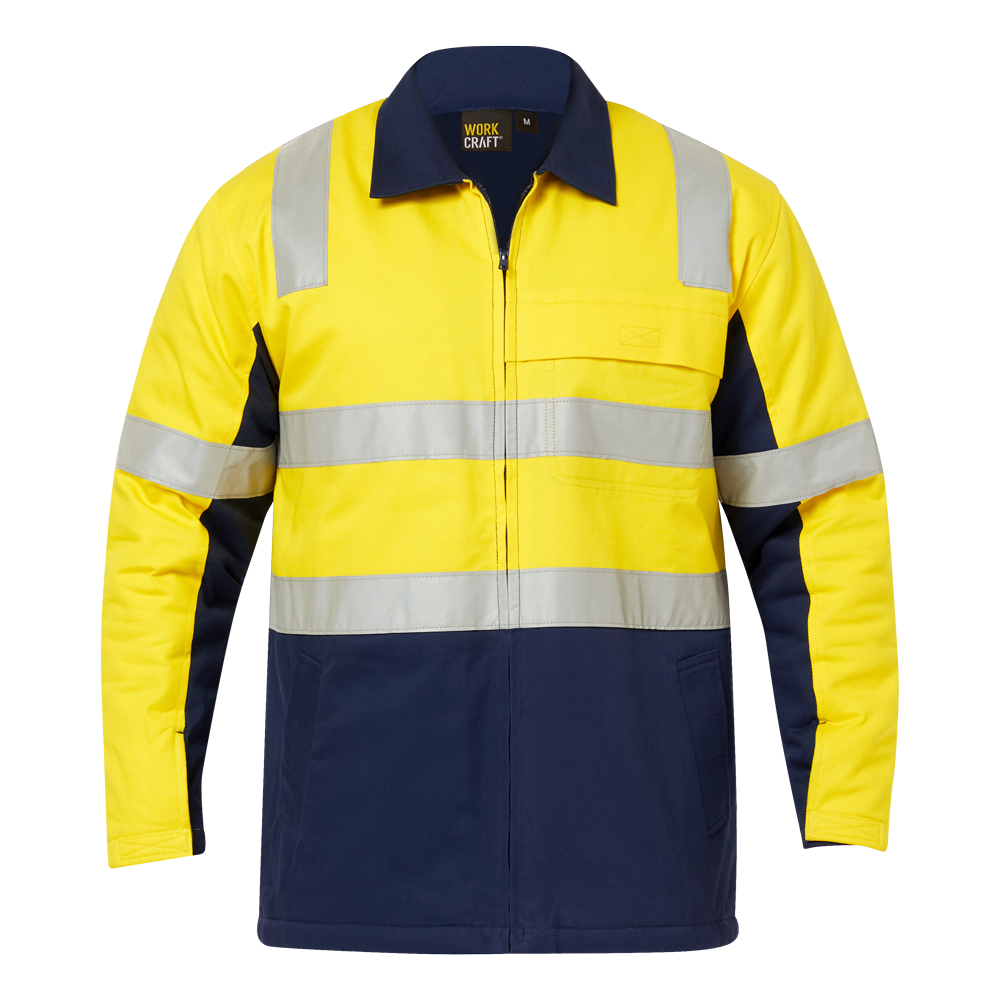 Hi Vis Cotton Jacket With Tape