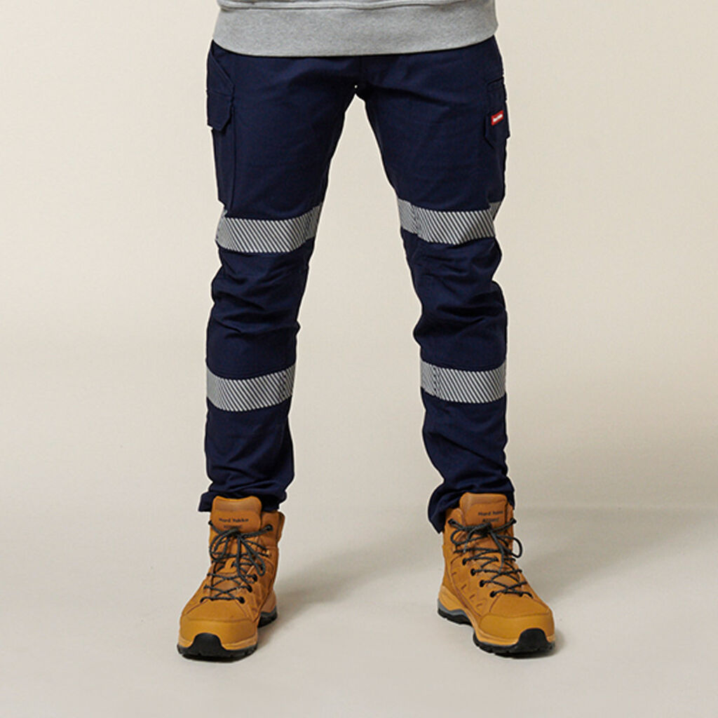 Slim Fit Stretch Canvas Cargo Pants with Tape