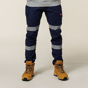 Slim Fit Stretch Canvas Cargo Pants with Tape