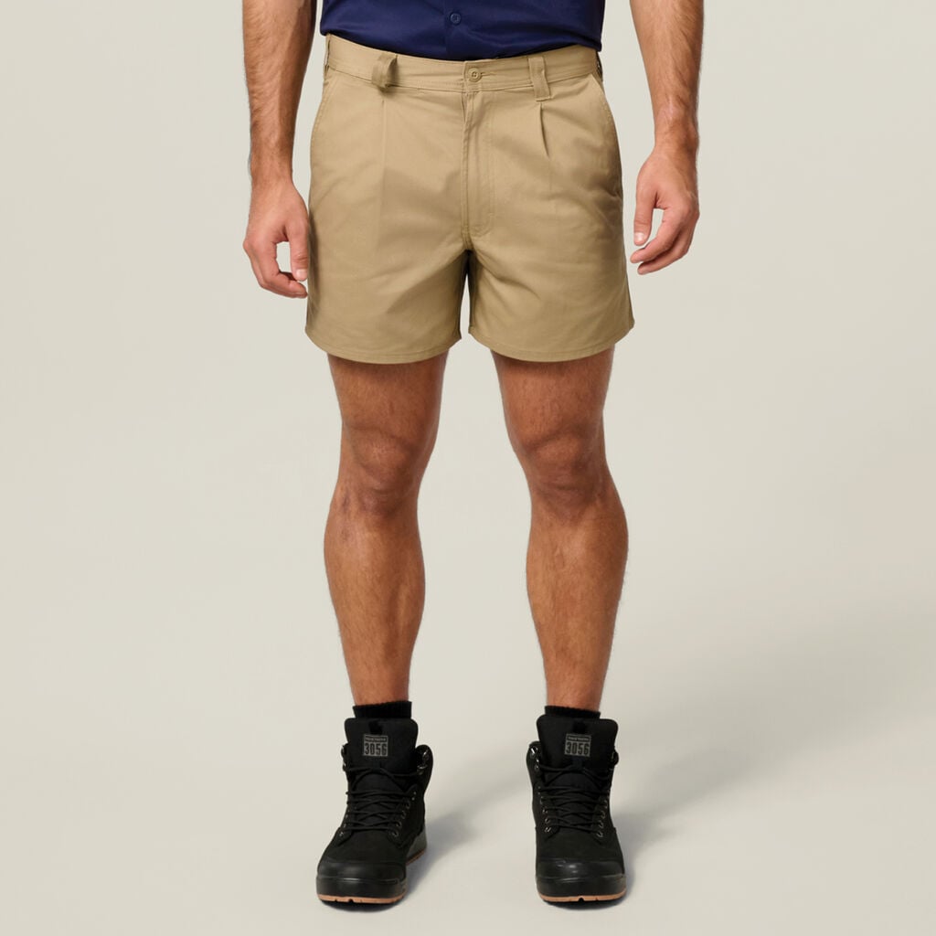 Relaxed Fit Cotton Drill Short With Belt Loops Y05350