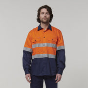 Men's Hi Vis Long Sleeve Lightweight Drill Shirt Y07940