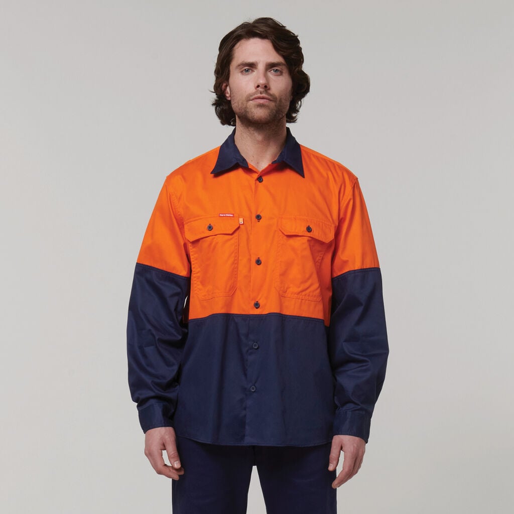 Men's Hi Vis Lightweight Long Sleeve Shirt Y07950