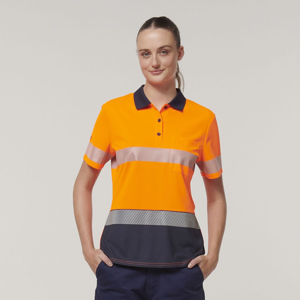 Womens Core Hi-Vis S/S Spliced Segmented TPD Polo Y08602