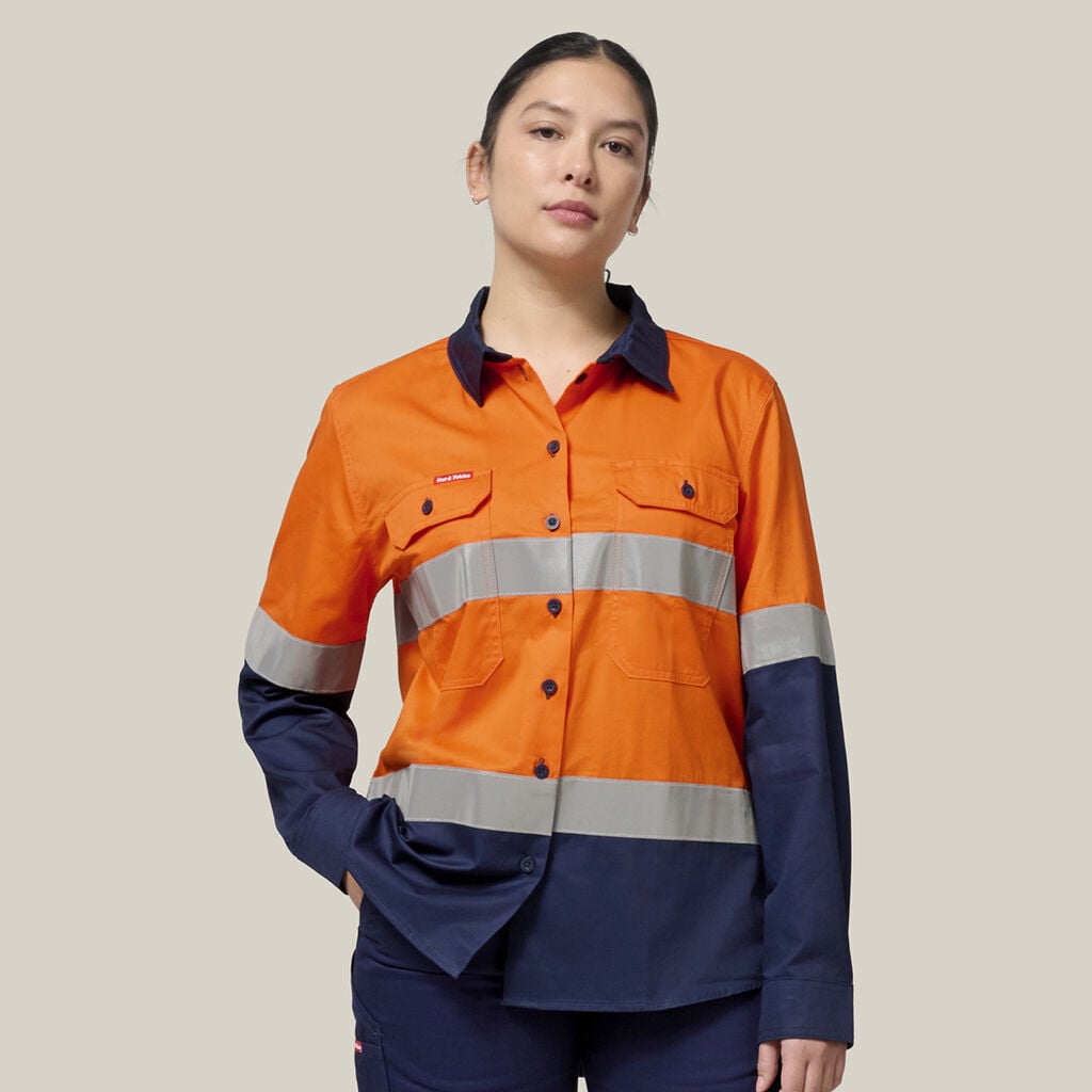 Women's L/S Hi Vis Lightweight Shirt w/Tape Y08805