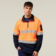 Hi Vis 2 Tone 1/4 Zip Brushed Fleece Jumper with Tape Y19270