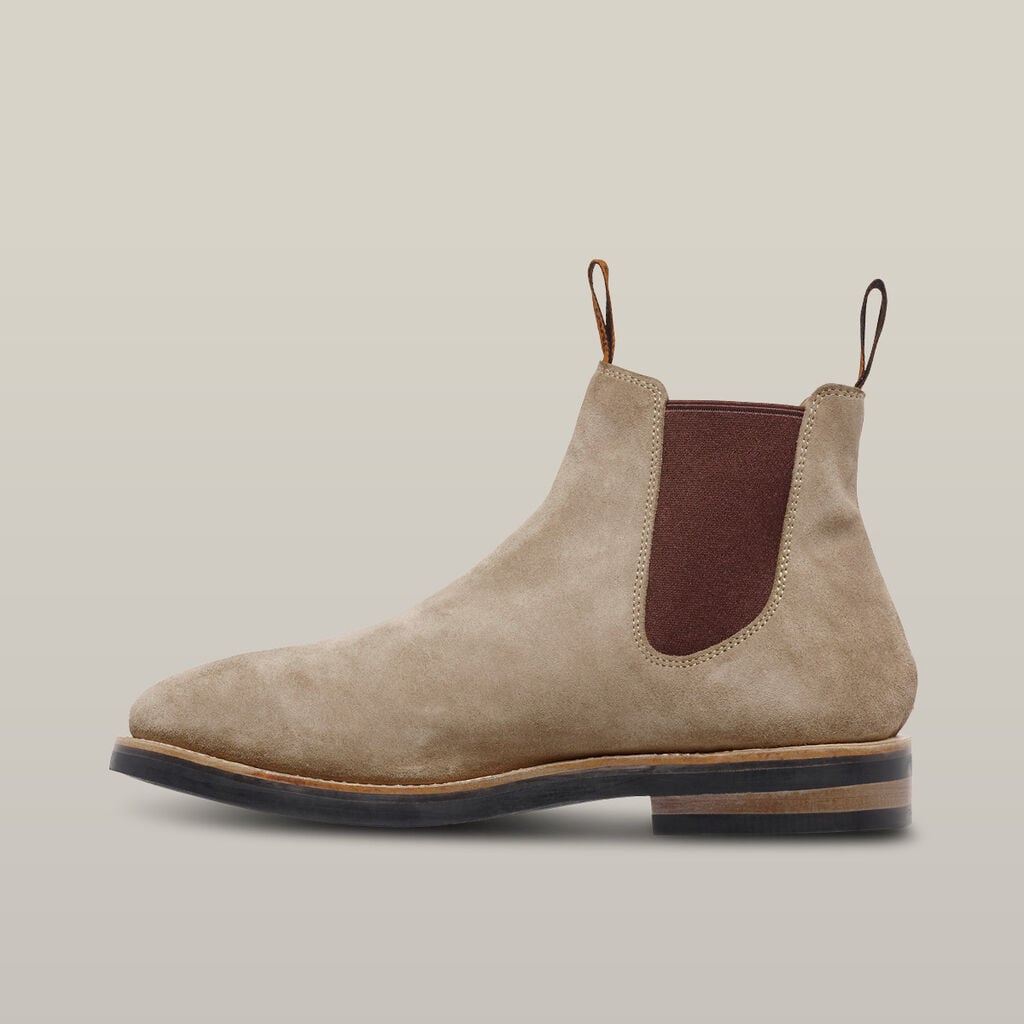 Mustang Signature Pull-up Leather Boot - Taupe Suede Y61063